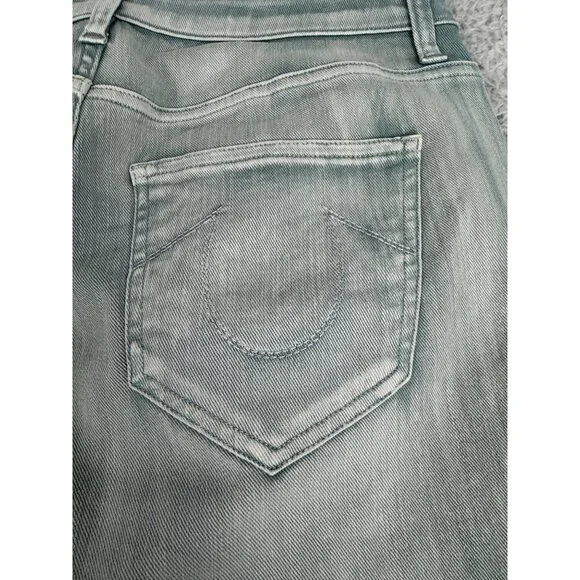 True Religion Womens Green Denim Shorts Sz 26 Cotton/Elastane NWT Made in Italy - Picture 4 of 16